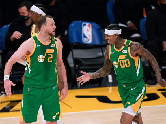  马尔卡宁三分如雨爵士击败掘金队